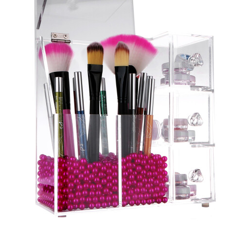 Lipstick Makeup Acrylic Organizer Makeup Brush Holder 2