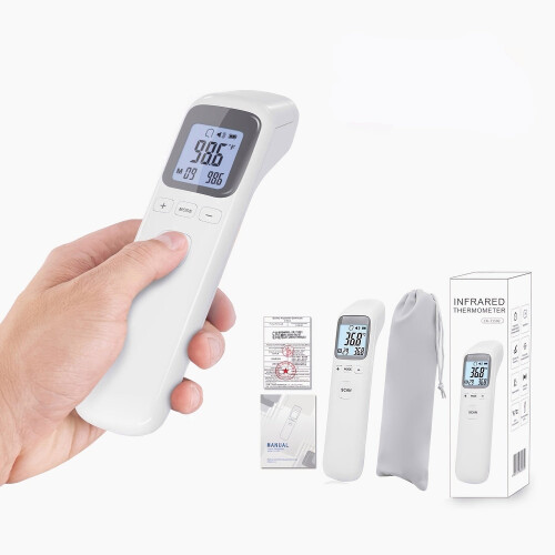 Touchless Forehead Thermometer With LCD Display Fever Alarm 1