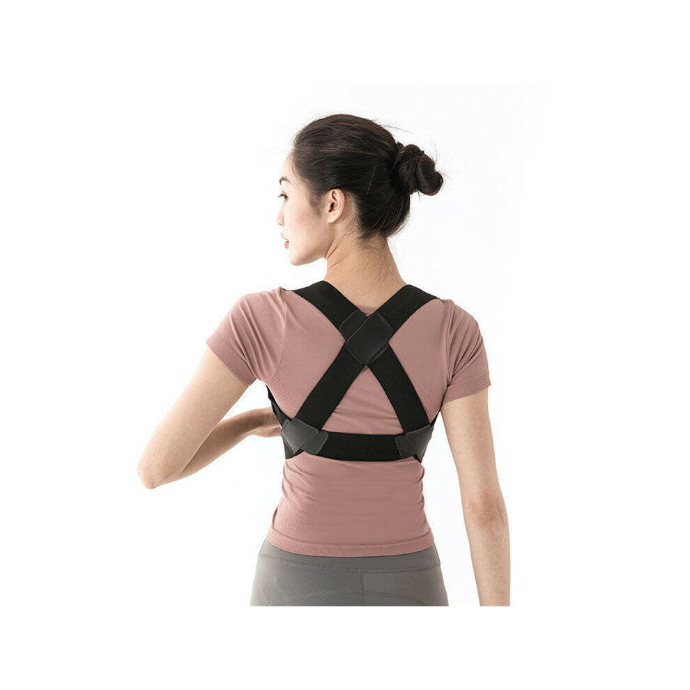 (Black, M) Posture Corrector Women Body Shaper Corset Chest Support Belt Shoulder Brace Back Support Correction