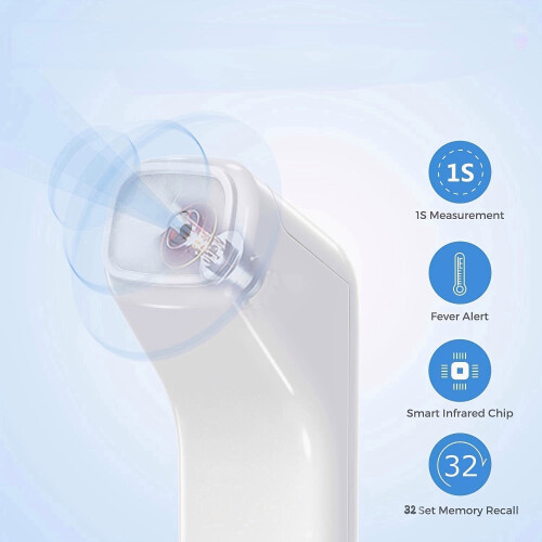 Touchless Forehead Thermometer With LCD Display Fever Alarm 2