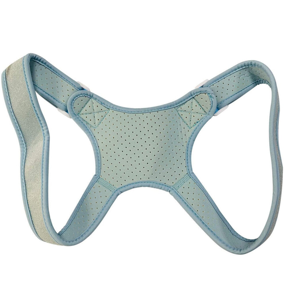 Greenzech (Blue) Back Posture Correction Breathable Adjustable Back Support Waist Correction Belt Lumbar Straight Holder Gym Home Fitness