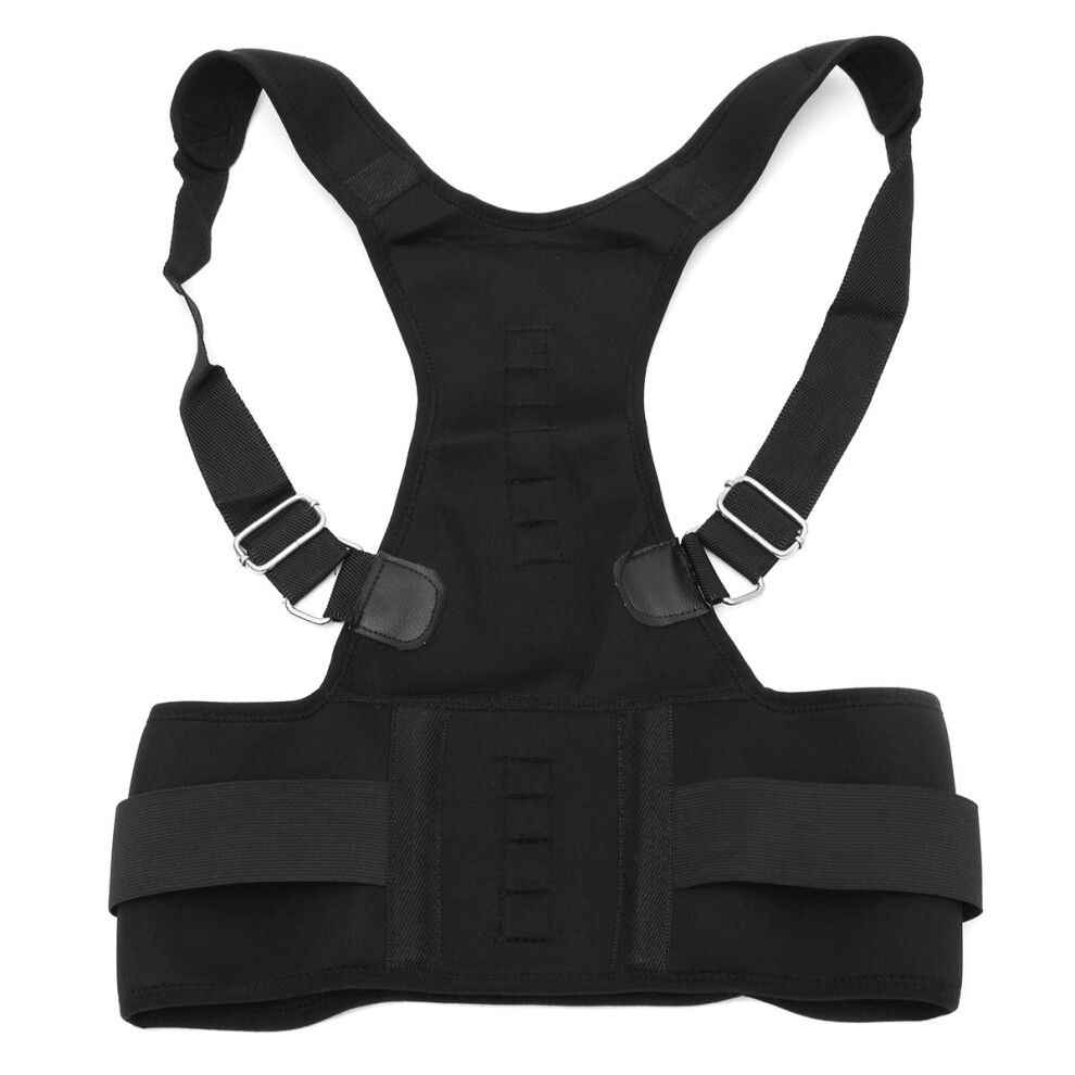 (XXL) Adjustable Hunchbacked Posture Corrector Lumbar Back Magnets Support Brace Shoulder Band Belt