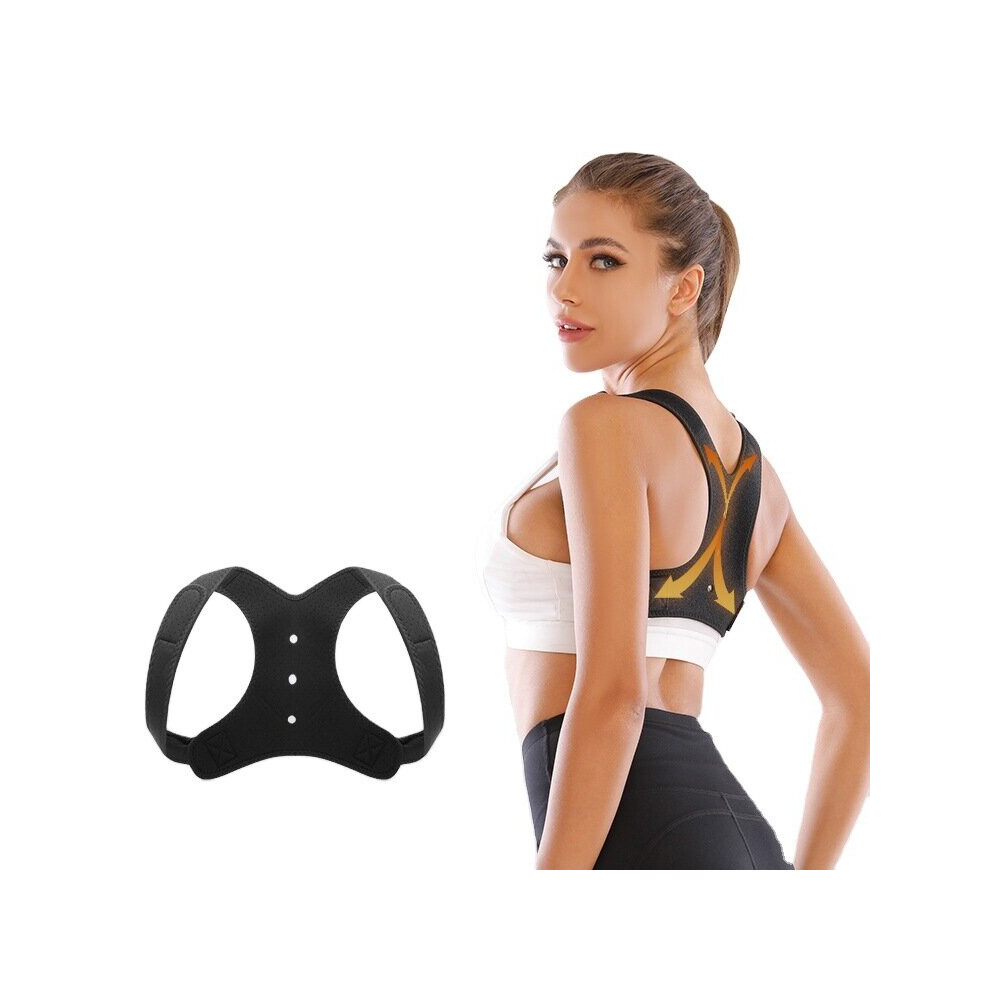 (S) Posture Corrector Clavicle Spine Back Shoulder Brace Support Belt Adjustable Magic Sticker Health Care Workplace Outdoor