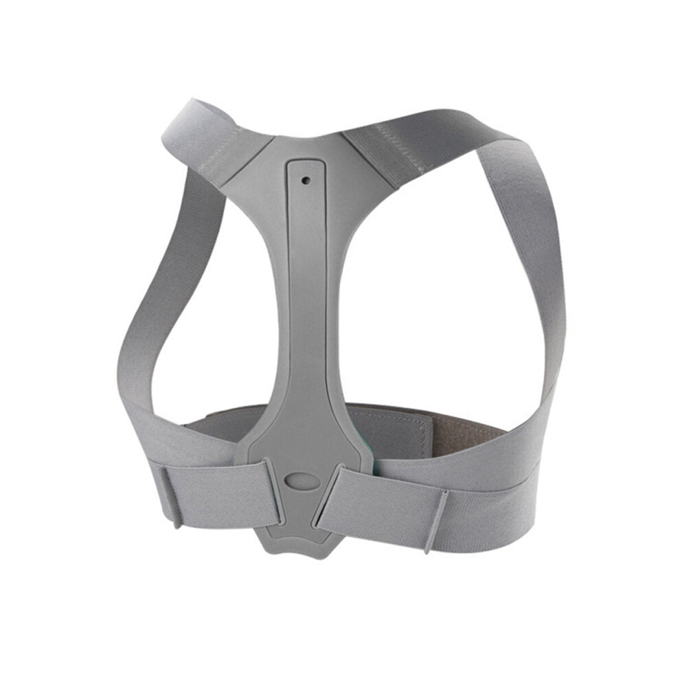 Greenzech Gray (M) Adjustable Posture Correction Back Shoulder Corrector Support Brace Belt Therapy Men Women