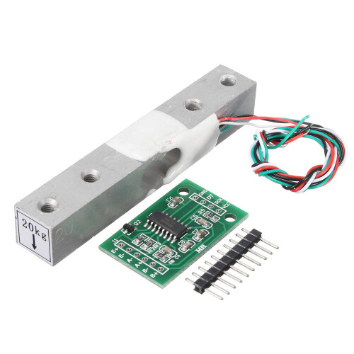 3pcs HX711 Module + 20kg Aluminum Alloy Scale Weighing Sensor Load Cell Kit 1