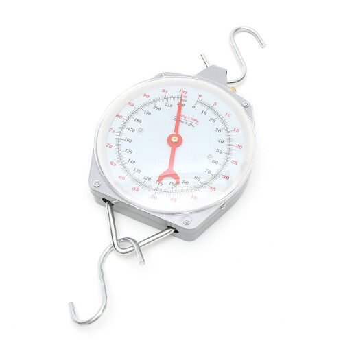 100kg/220lbs Clockface Hanging Scale Weighing Butchering with Hook 1