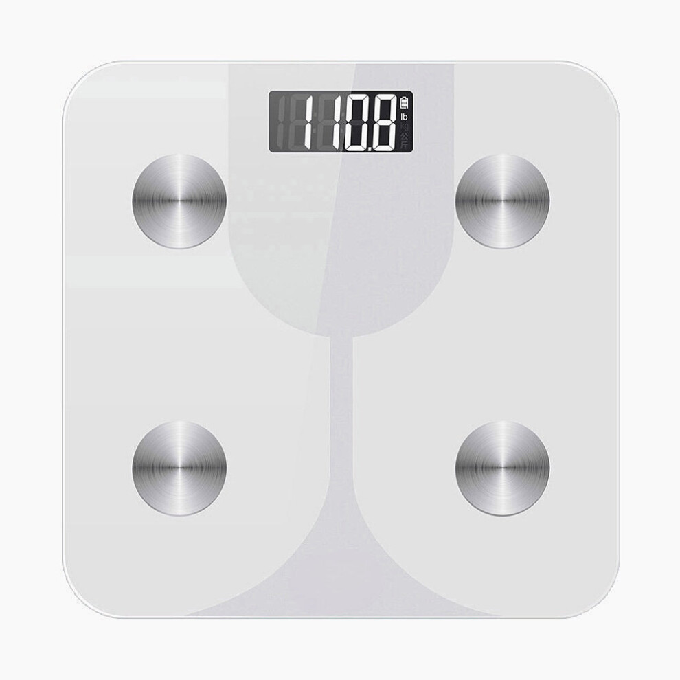 (White) Bakeey bluetooth Smart Body Fat Scale Household Electronic Body Weight Scale