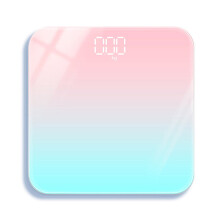 (Gradients Pink) Multi-function Weight Digital Scale Ground Intelligent Scale Weighing LED Fashion Bathroom Electronic Scale