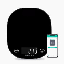 (Black) Premium Smart Scale Body Fat Scale Body Composition Monitor With Extra Large Display Works With APP Apple Health And Google Fit