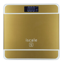 (Gold) LCD Electronic Digital Tempered Glass 180kg Body Weight Scale
