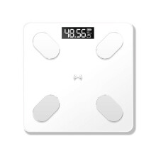 (White) Mrosaa Digital Smart APP Electronic Weight Scale Body Fat Scale Smart BMI Scale LED Wireless Weight Scale APP Control