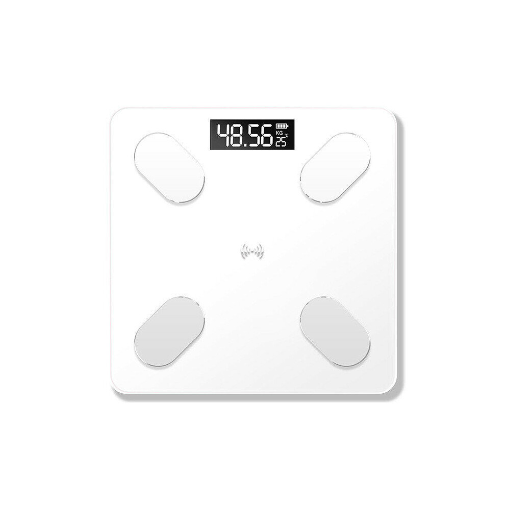 Greenzech White (White) Mrosaa Digital Smart App Electronic Weight Scale Body Fat Scale Smart Bmi Scale Led Wireless Weight Scale App Control