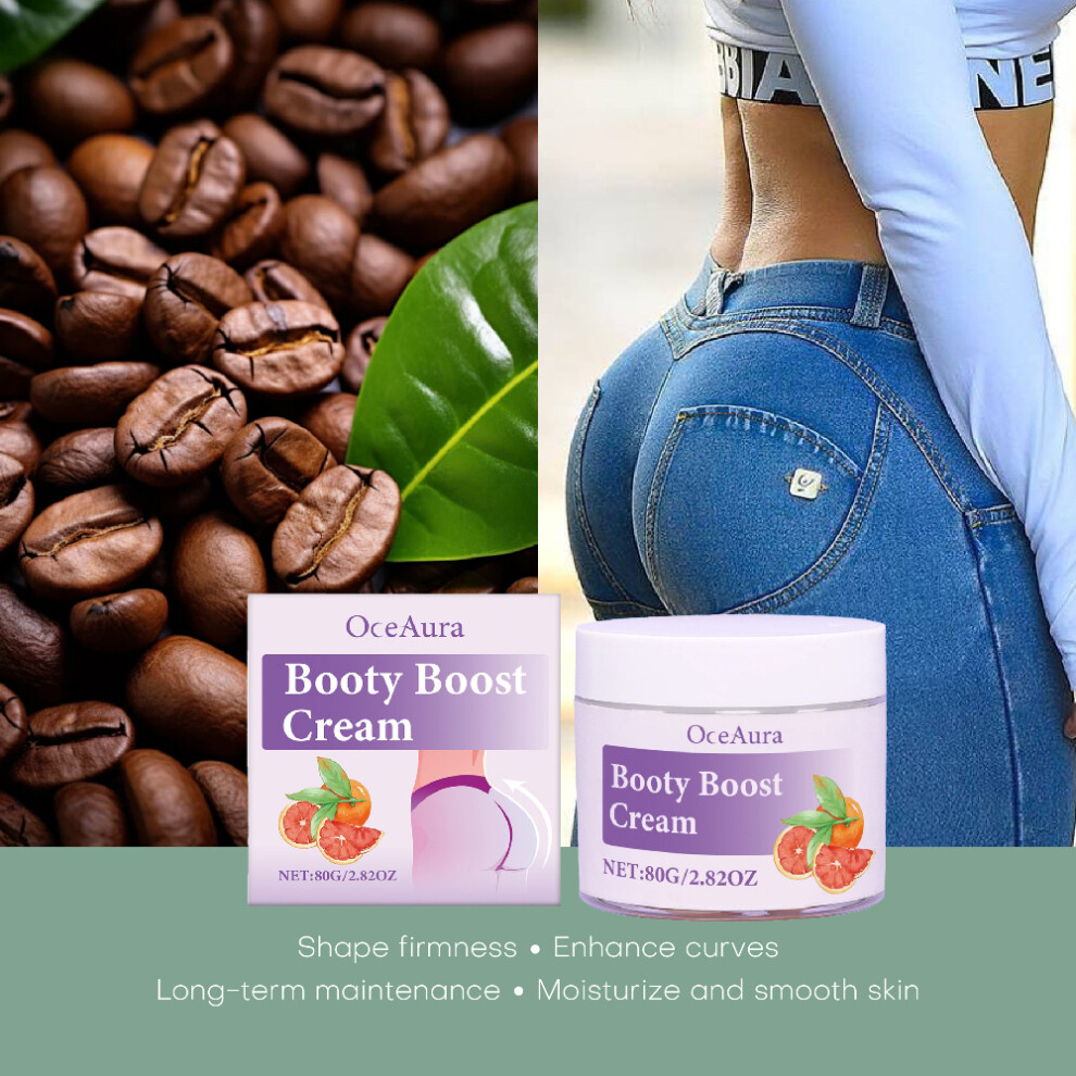 Bghone Cream (80G) Oceaura Booty Boost 80G/2.82Oz, Hyaluronic Acid & Glycerin Enriched, Vitamin C Infused, Moisturizing