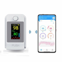 Bluetooth Fingertip Pulse Oximeter Oximetry Blood Oxygen Saturation Monitor OLED Pulsoksymetr SPO2 PR Heart Rate Monitor