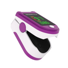 (Purple) Finger Clip Pulse Oximeter Portable Blood Oximeter Color Screen Finger Clip Blood Oxygen Saturation Detector Health Care Supply