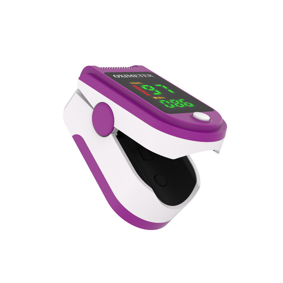 (Purple) Finger Clip Pulse Oximeter Portable Blood Oximeter Color Screen Finger Clip Blood Oxygen Saturation Detector Health Care Supply
