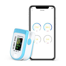 (Blue) Bluetooth Fingertip Pulse Oximetro SpO2 PR PI Oximeter De Dedo Android IOS APP Blood Oxygen Saturation Heart Rate Detection Oximeter