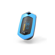 (Blue) Finger Pulse Oximeter Pulsioximetro SpO2 PR OLED Rechargeable Oximeter Heart Rate Monitor