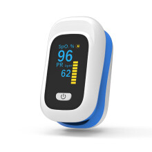 (Blue) Mini OLED Finger-Clamp Pulse Oximeter Home Heathy Blood Oxygen Saturation Monitor