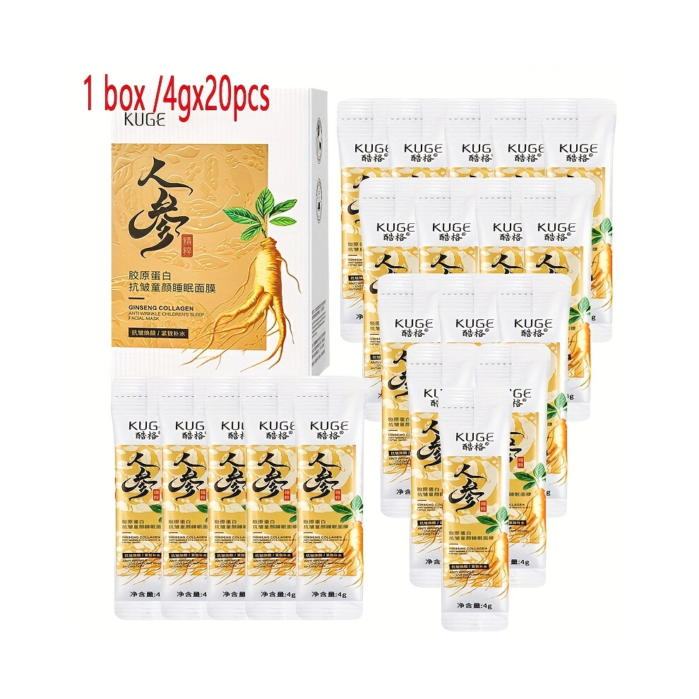 Bghone (Ginseng Collagen Mask) Ginseng Collagen Sleeping Mask, Anti-Wrinkle Mask, Rich In Collagen, Deep Moisturizing, Firming Skin