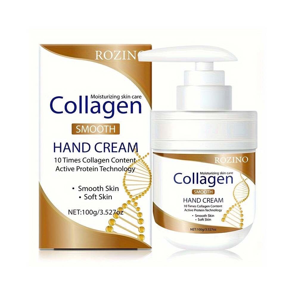 (100g) Rich Natural Collagen 100g Hand Cream - Gently Cares for Hands, Soft, Smooth, Refreshing, Non-Greasy