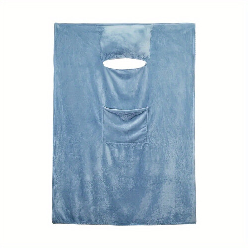 (Blue) Multi-purpose Blanket with Pillow for Various Occasions - Multifunctional Storage Blanket for Sofa, Camping, Car, Office, etc