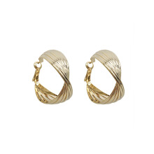 Metal earrings Korean style simple fashion earrings for women 925 silver needle ear buckles
