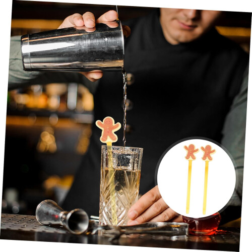 2 stücke Glas Lebkuchen Mann Rührstab Honig Dip Stick 1