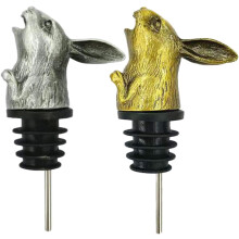 Niedlicher Weinausgießer mit Hasenkopf, Edelstahl-Design für Osterpartys, Weinliebhaber