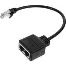 Ethernet-Splitter-Adapter, Stecker auf Dual-Buchse, 1 auf 2 Modularstecker, Kategorie 7, Netzwerkkabel-Splitter