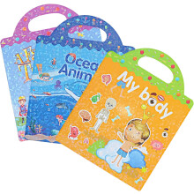 Kinder-Papieraufkleber, 3 Sets mit Stickerbüchern für die Vorschule, für fantasievolles Spielen und dekorativen Spaß