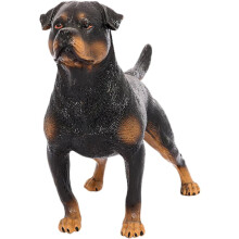 Realistische Rottweiler-Hundefigur, Hundemodell aus Kunststoff für die Inneneinrichtung