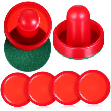 60 mm Hockey-Pucks, 4 Stück Samtpolster, 2 Stück Schieber und 2 Stück Set für Air-Hockey-Spieltische