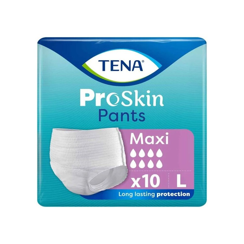 Tena (Large) Proskin Pants Maxi - 1 X Pack Of 10
