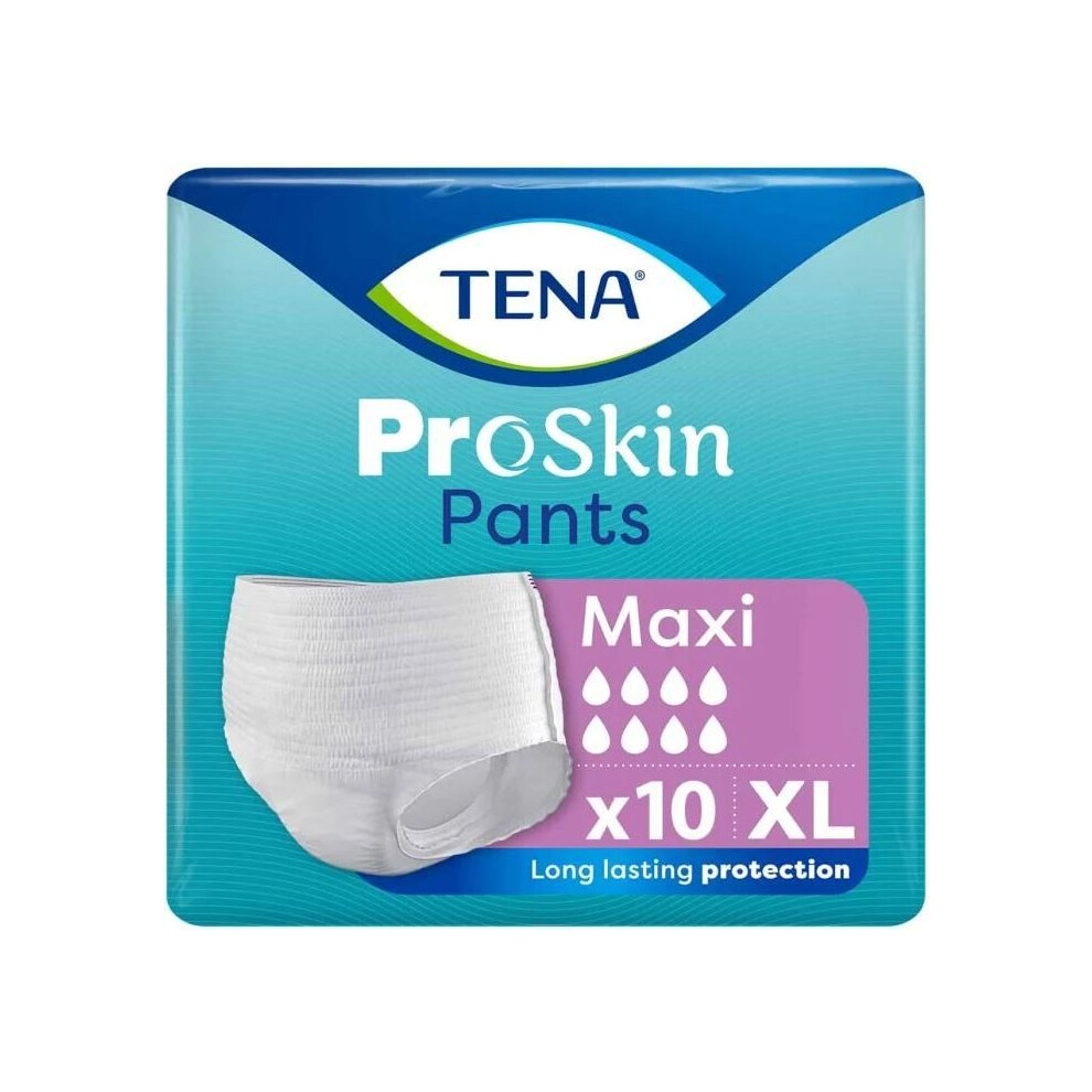 Tena (Extra Large) Proskin Pants Maxi - 1 X Pack Of 10