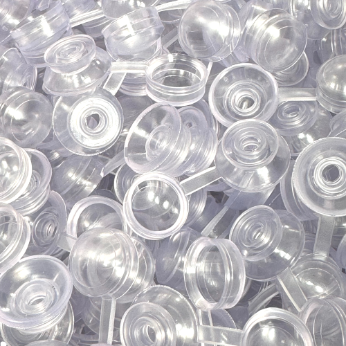 Corrugated Roofing Screw Strap Caps Clear Plastic (100 Pack) 2