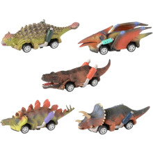 Dinosaurier-LKW-Spielzeug, technisches Spielzeug, 5-teiliges Dinosaurier-Auto-Spielzeug für Jungen und Mädchen, pädagogisches Lernspielzeug