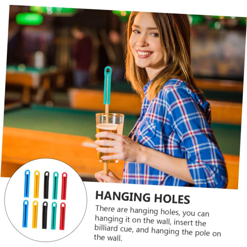 Supple Queue Aufhänger Billard Queue Aufhänger 10 stücke Zufällige Farbe Pool Queue Lagerung Halter 2