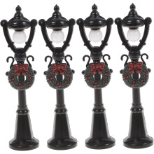 DIY Miniatur Puppenhaus Versorgung 4 Pack Miniatur Straße Licht Vintage Stil Mini Haus Dekorative Lichter