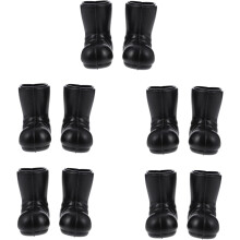 Miniatur-Weihnachtsmannstiefel für Puppen, 5 Sets kleiner Puppenschuhe, Verzierungen, dekorative Weihnachts-Minihaus-Ornamente