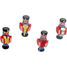 1 Set Mini Schlagzeuger Ornament Handgemachte Holz Handwerk für Puppenhaus und Landschaft Dekorationen