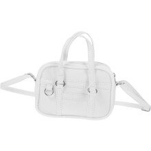 Realistische Mini-Puppentasche für 18-Zoll-Babypuppen, Rucksack, Puppenhaus-Geldbörse, Mini-Haus-Dekor-Zubehör, Weiß, große Größe