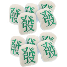 10 Stück Lucky Mahjong Brosche Anstecknadel Anstecker Chinesische Schriftzeichen Stickerei Charm Mahjong Verzierung Bestickte Mahjong Patches