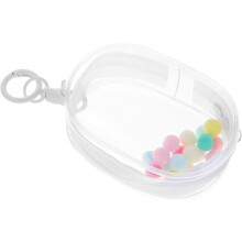 Puppen-Ausstellungstasche, hochtransparenter PVC-Beutel, stilvolle Mini-Tasche für Puppensammler, Schlüsselanhänger und Ball