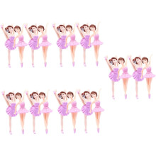 5sets Elegante Ballett Tänzerin Mädchen Figurine Kuchen Topper Diy Wiederverwendbare Dessert Dekorationen 4 stücke * 5