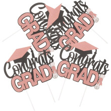 4 stücke Graduation Picks Seit Kuchen Toer Cupcake Topper Set Rose Gold für Graduation Party Kuchen Dekor