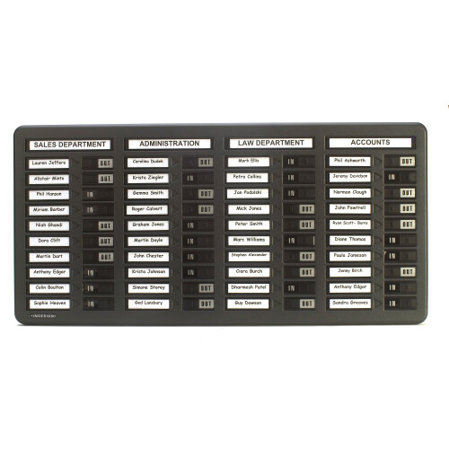 Staff In/Out Board 40 Names