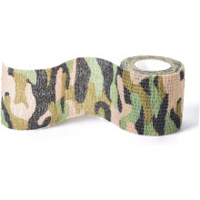 Elastische Selbstrollen, 12er-Pack, wasserdicht, 5 cm breit, 4,5 m dehnbar, Camouflage-Farbe, Vliesstoff, sanft zur Haut, keine Clips, hält super