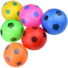 Lustiges Indoor-Outdoor-Spielzeug, 9 Stück aufblasbare Fußbälle, Kunststoff-Fußballspielzeug für Kinder, Kinder-Fußball, zufällige Farbe