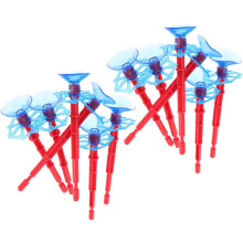 12 stücke Spinne Saugnapf Prop Pfeile Pfeile Spinning Pfeil für Spiel Rot Kunststoff